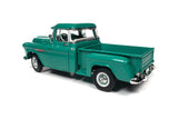 1:18 1957 Chevy 3100 Stepside Pickup Truck -- Ocean Green -- Auto World