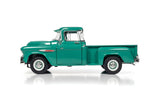 1:18 1957 Chevy 3100 Stepside Pickup Truck -- Ocean Green -- Auto World