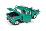 1:18 1957 Chevy 3100 Stepside Pickup Truck -- Ocean Green -- Auto World