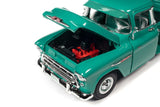 1:18 1957 Chevy 3100 Stepside Pickup Truck -- Ocean Green -- Auto World