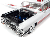 1:18 1959 Cadillac Eldorado Ambulance -- Red/White -- Auto World