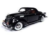 1:18 1937 Lincoln Zephyr -- Gloss Black wth Red Interior -- Auto World