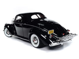 1:18 1937 Lincoln Zephyr -- Gloss Black wth Red Interior -- Auto World