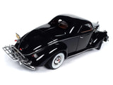 1:18 1937 Lincoln Zephyr -- Gloss Black wth Red Interior -- Auto World