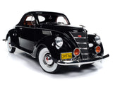 1:18 1937 Lincoln Zephyr -- Gloss Black wth Red Interior -- Auto World