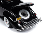 1:18 1937 Lincoln Zephyr -- Gloss Black wth Red Interior -- Auto World