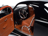 1:18 1937 Lincoln Zephyr -- Gloss Black wth Red Interior -- Auto World