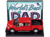 1:64 2018 Ford F-150 Pickup Truck -- Red "Worlds' Best Dad" -- Auto World