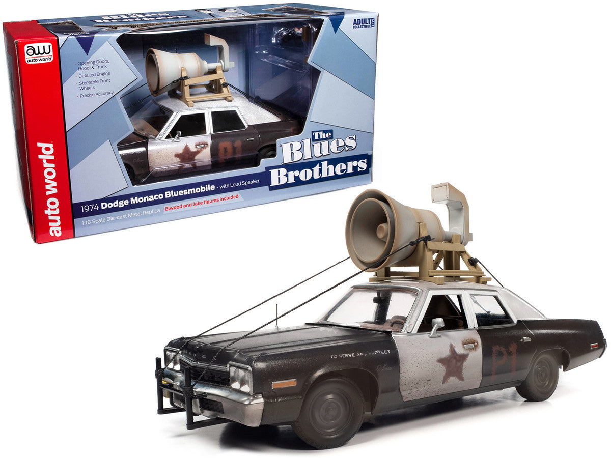 1:18 Blues Mobile w/Speaker -- 1974 Dodge Monaco -- Blues Brothers --