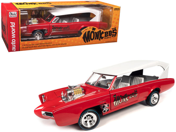 1:18 Monkee Mobile -- Red/White -- Auto World