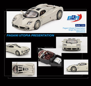 (Pre-Order) 1:64 Pagani Utopia -- Presentation Grigio Rinascimento -- BBR