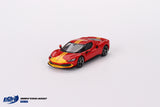 (Pre-Order) 1:64 Ferrari 296 GTB Assetto Fiorano -- Rosso Corsa (Red/Yellow) -- BBR