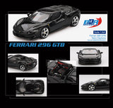 (Pre-Order) 1:64 Ferrari 296 GTB -- Nero Daytona (Black) -- BBR