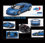 (Pre-Order) 1:64 Ferrari 296 GTB -- Blu Corsa (Blue) -- BBR