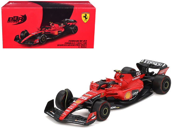 1:64 2023 Carlos Sainz -- Bahrain GP -- #55 Ferrari SF-23 -- BBR F1 BBRFER64015