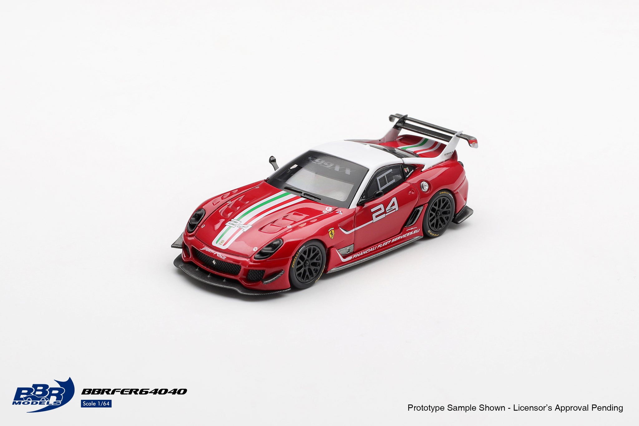 Pre-Order) 1:64 Ferrari 599XX EVO -- #24 Red/White -- BBR
