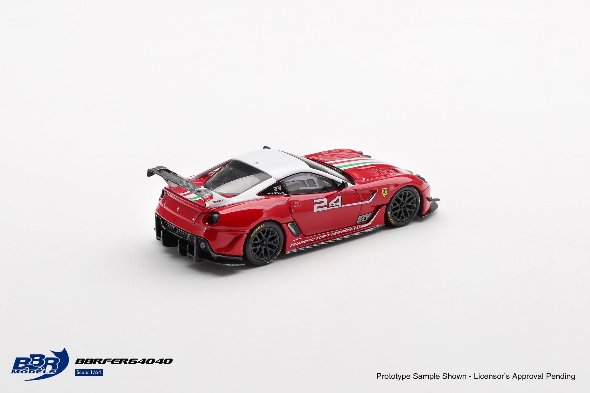 Pre-Order) 1:64 Ferrari 599XX EVO -- #24 Red/White -- BBR