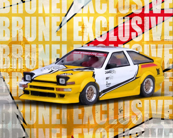 1:64 Toyota Sprinter Trueno AE86 Corolla --Brunei Diecast Kustom Show -- INNO64