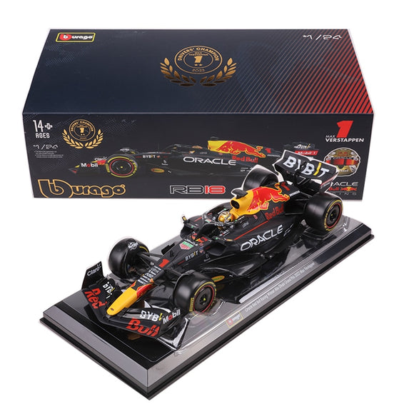 1:24 2022 Max Verstappen -- World Championship Winner Red Bull -- Bburago F1