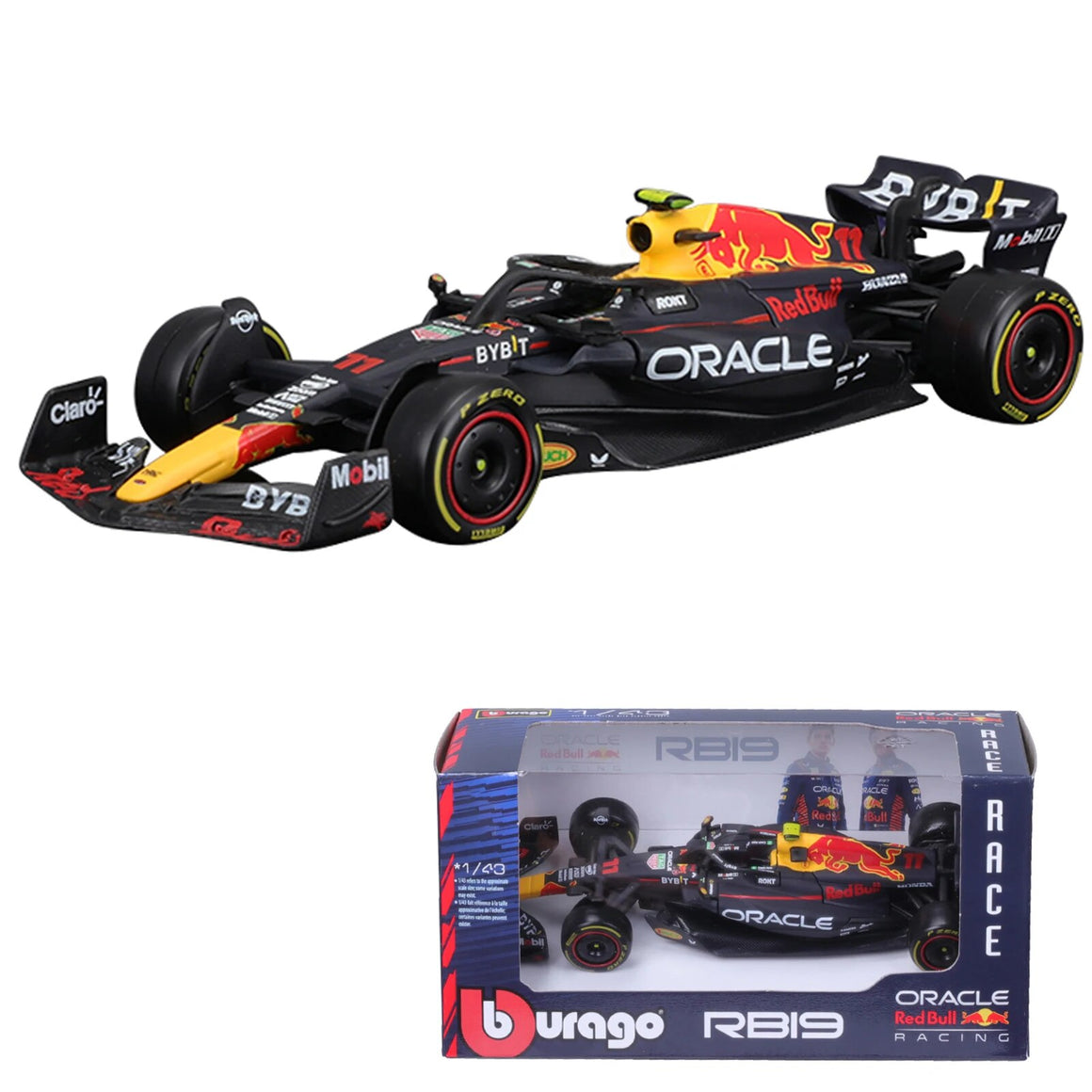 1:43 2023 Sergio Perez -- #11 Red Bull Racing Rb19 -- Bburago F1