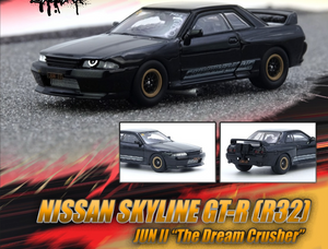 1:64 Nissan Skyline GT-R (R32) -- JUN II - Black -- INNO64 Australia E