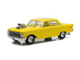 1:18 1965 Ford XP Falcon Sedan -- Custom Drag Car Yellow -- DDA Greenlight