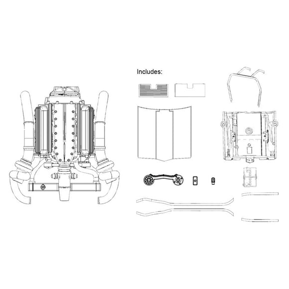 (Pre-Order) 1:24 Twin Turbo LS V8 Engine + Accessories to suit Holden LC/LJ Torana -- PLASTIC KIT -- DDA Collectibles