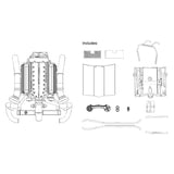 1:24 Twin Turbo V8 Engine + Accessories-- Holden LC/LJ Torana -- PLASTIC KIT --