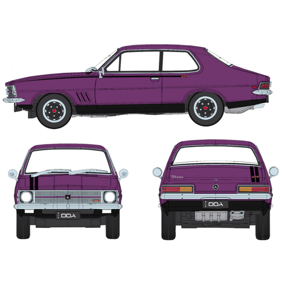 (Pre-Order) 1:24 Holden LC Torana GTR -- Purple -- DDA Collectibles