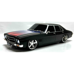 1:24 Holden HQ Custom - Matte Black w/Red/Blue - DDA Collectibles: Spe