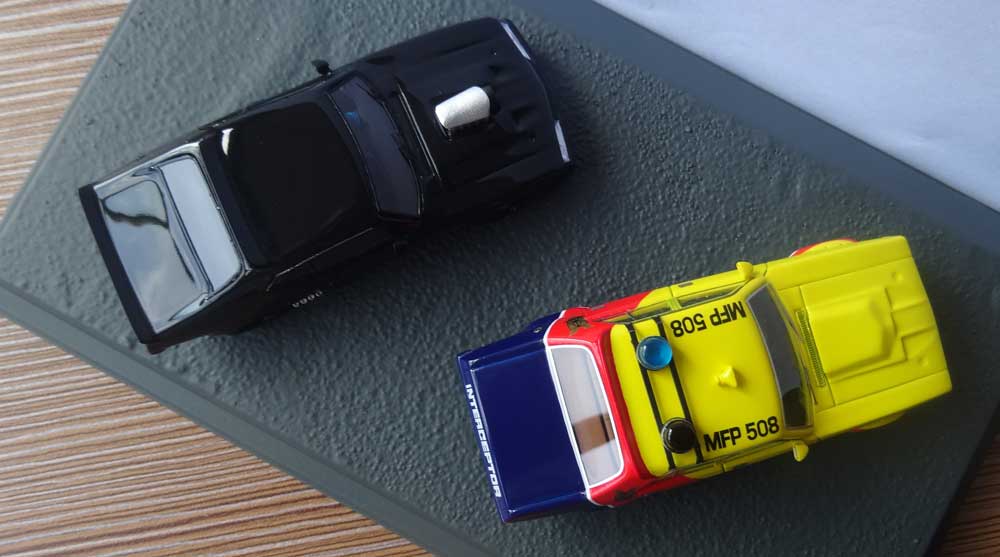 1:64 Mad Max Twin Set -- First & Last Interceptor -- Ford Falcon -- Ac