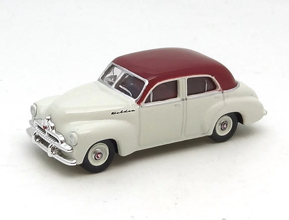 1:87 (HO) 1953 Holden FJ Sedan -- Glamour Red/Marl Grey -- Cooee Classics