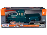 1:24 1957 Chevrolet 3100 Stepside Pickup -- Teal Metallic -- MotorMax