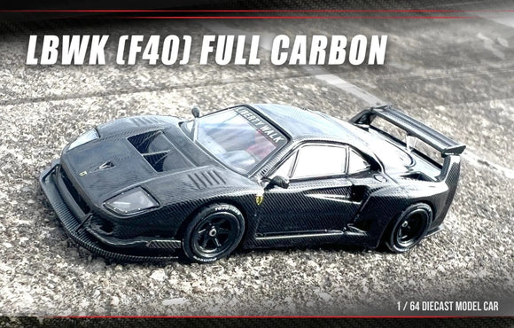 1:64 Ferrari F40 LBWK -- Full Carbon Black -- INNO64