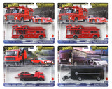 Hot Wheels 1:64 (4-Piece Set) Team Transport 2025 H Case Ferrari, Toyota, Lykan