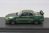 1:64 Nissan GT-R (R34) Nismo CRS -- Dark Green -- Motorhelix
