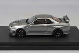 1:64 Nissan GT-R (R34) Nismo CRS -- Gunmetal Grey -- Motorhelix