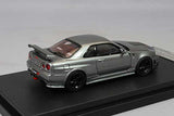1:64 Nissan GT-R (R34) Nismo CRS -- Gunmetal Grey -- Motorhelix