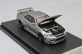 1:64 Nissan GT-R (R34) Nismo CRS -- Gunmetal Grey -- Motorhelix