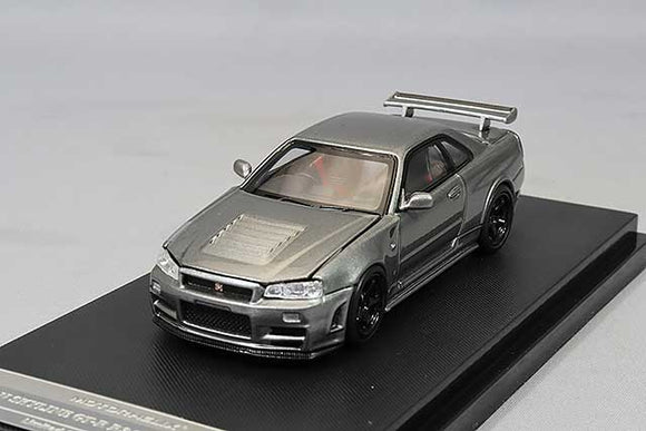 1:64 Nissan GT-R (R34) Nismo CRS -- Gunmetal Grey -- Motorhelix