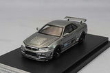 1:64 Nissan GT-R (R34) Nismo CRS -- Gunmetal Grey w/Livery -- Motorhelix