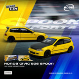 (Pre-Order) 1:64 Honda Civic EG6 -- Spoon Yellow/Black -- Model-Model