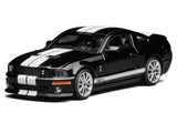 1:64 2007 Shelby GT500 Mustang -- Black w/White Stripes -- Motorhelix x Greenlight
