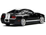 1:64 2007 Shelby GT500 Mustang -- Black w/White Stripes -- Motorhelix x Greenlight