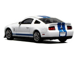 1:64 2007 Shelby GT500 Mustang -- White w/Blue Stripes -- Motorhelix x Greenlight
