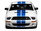 1:64 2007 Shelby GT500 Mustang -- White w/Blue Stripes -- Motorhelix x Greenlight