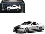 1:64 2007 Shelby GT500 Mustang Super Snake -- White w/Black Stripes -- Motorhelix x Greenlight