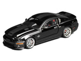 1:64 2007 Shelby GT500 Mustang Super Snake -- Black w/Black Stripes -- Motorhelix x Greenlight