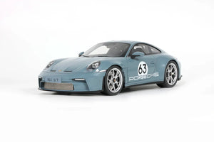 (Pre-Order) 1:18 Porsche 911 (992) S/T #63 Coupe -- Meissen Blue -- GT Spirit