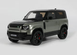1:18 2021 Land Rover Defender P 400 Z-Dynamic HSE -- Pangea Green -- GT Spirit